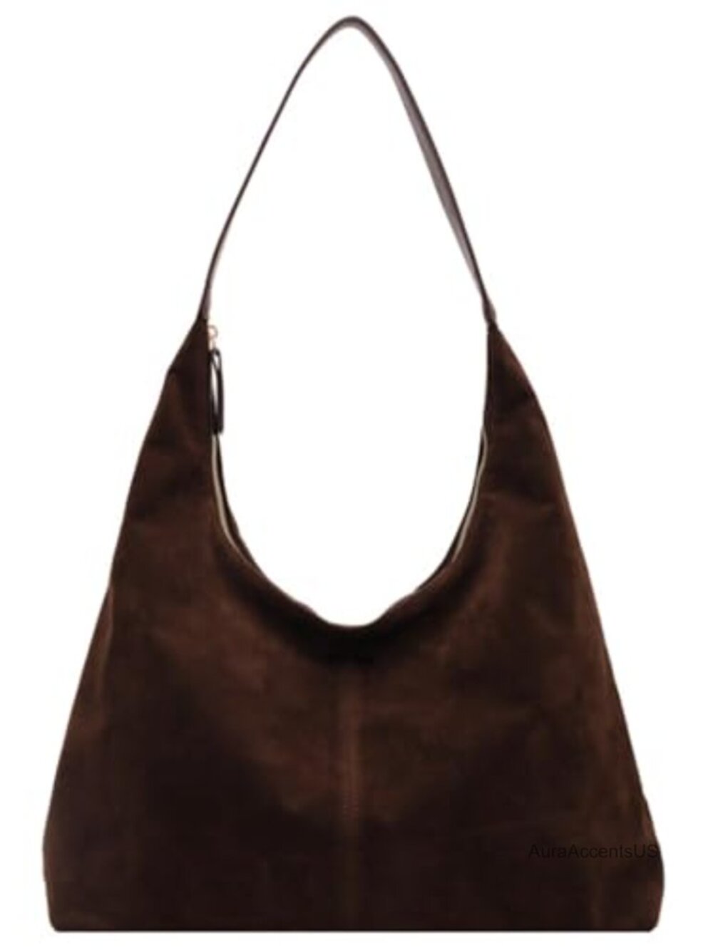 Faux Suede Shoulder Bag for Women Underarm Tote Handbag Work Purse Travel